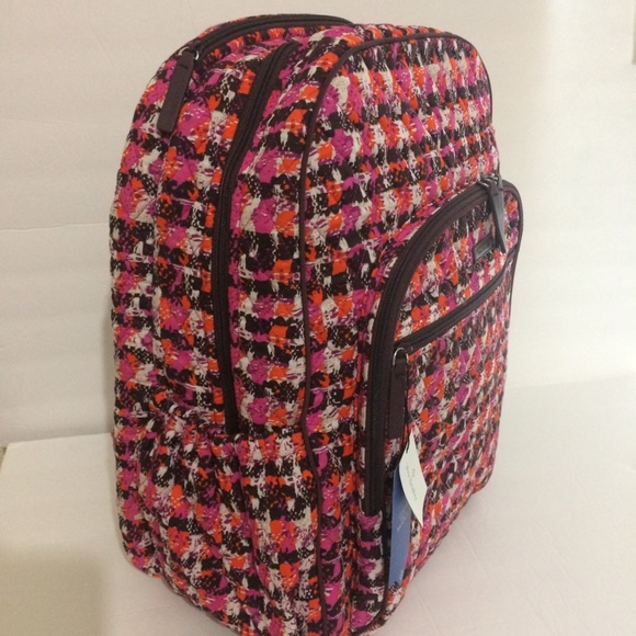 Vera Bradley Campus Tech Backpack Houndstooth NWT - Picture 3 of 8